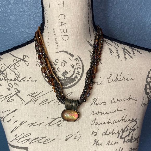Chico's Jewelry - Chico’s Amber color beaded necklace